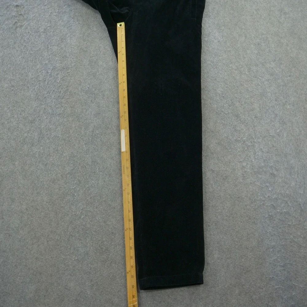 APC Pants Adult Extra Large Black Velvet Elastic Waist James Noir Flat Front New